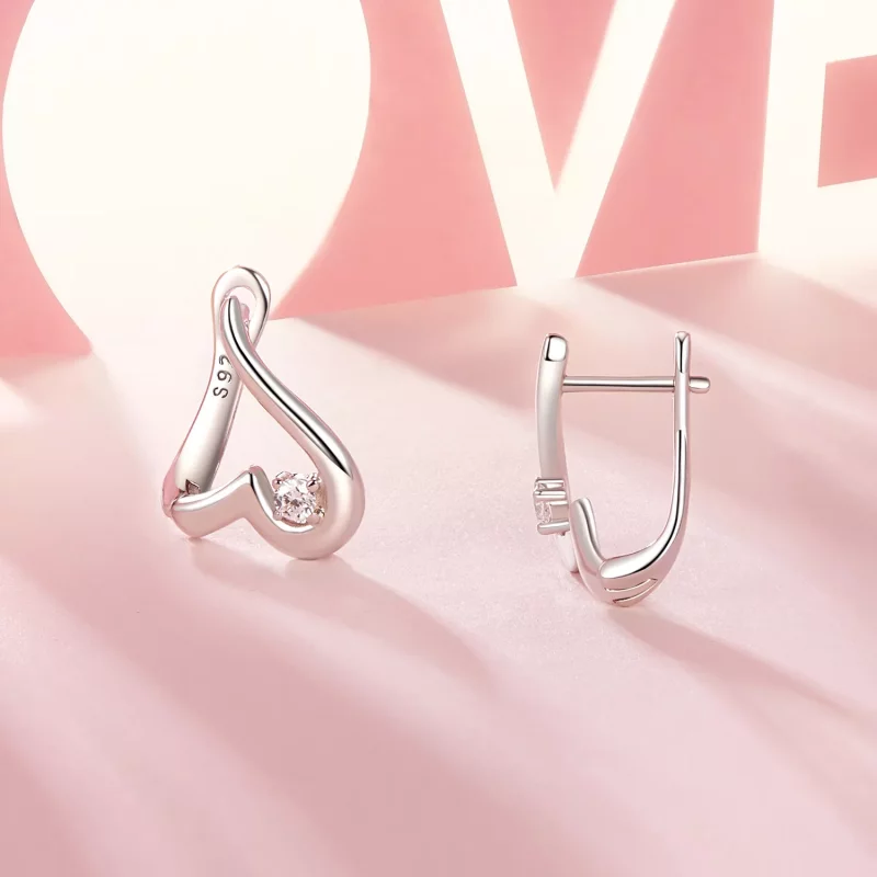 (imagen para) Pendientes de amor estilo PANDORA - BSE970 - Ver 4