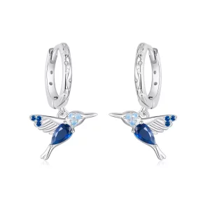 (imagen para) Pendientes de colibrí estilo PANDORA - BSE985