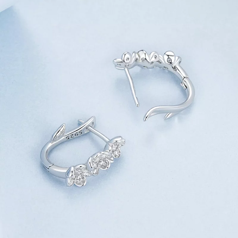(imagen para) Pendientes de flores estilo PANDORA - BSE982 - Ver 4