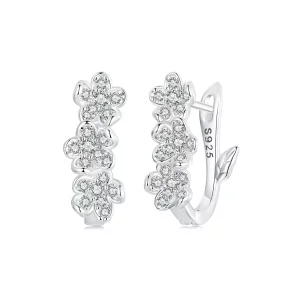 (imagen para) Pendientes de flores estilo PANDORA - BSE982