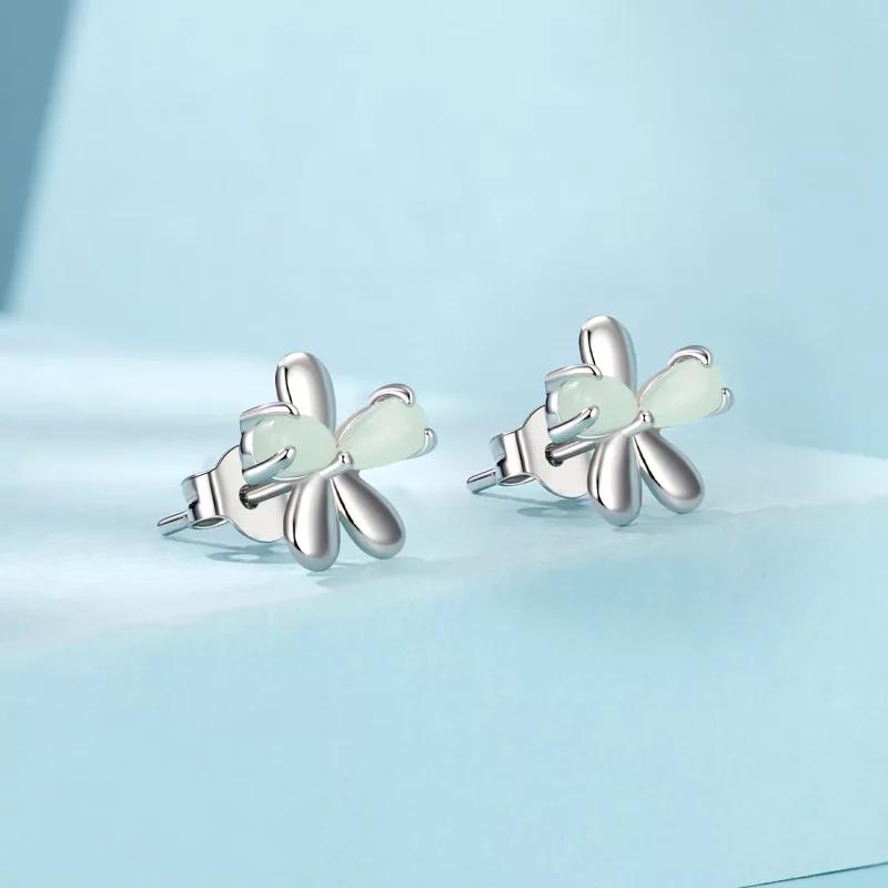 (imagen para) Pendientes de flores luminosas estilo PANDORA - SCE1714 - Ver 2