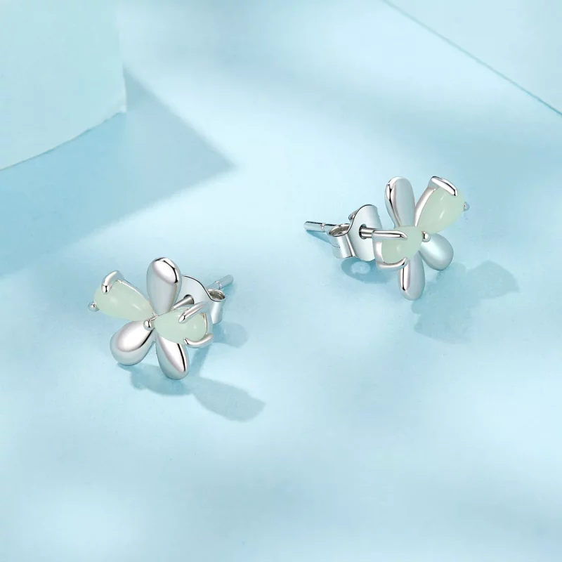 (imagen para) Pendientes de flores luminosas estilo PANDORA - SCE1714 - Ver 3