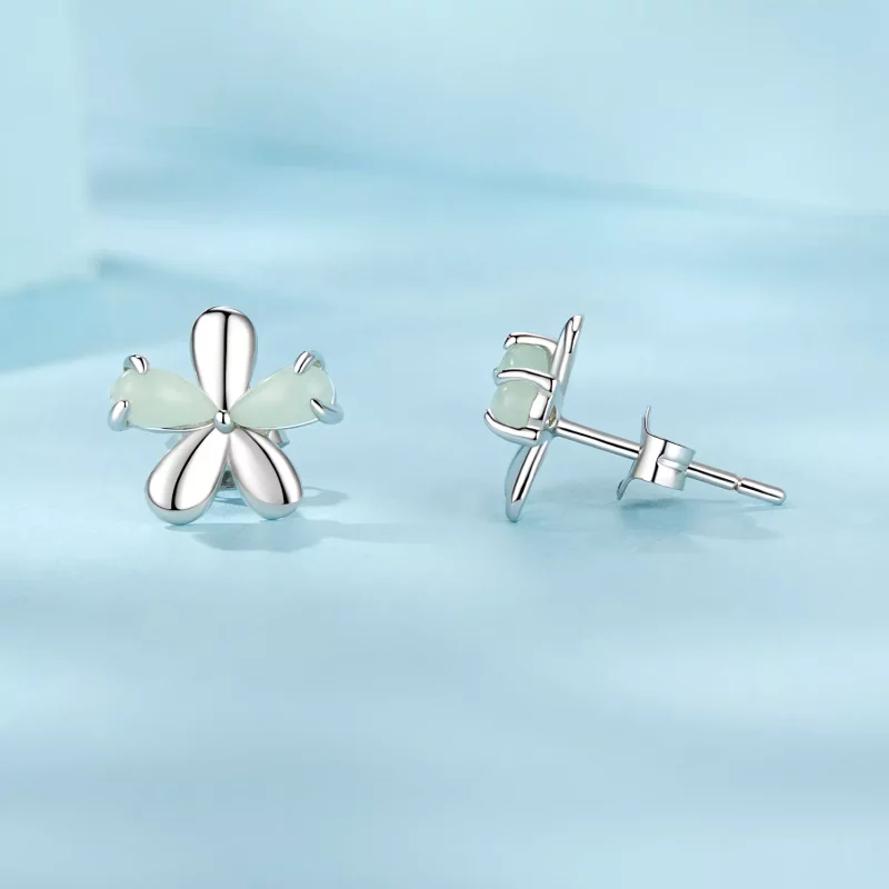 (imagen para) Pendientes de flores luminosas estilo PANDORA - SCE1714 - Ver 4