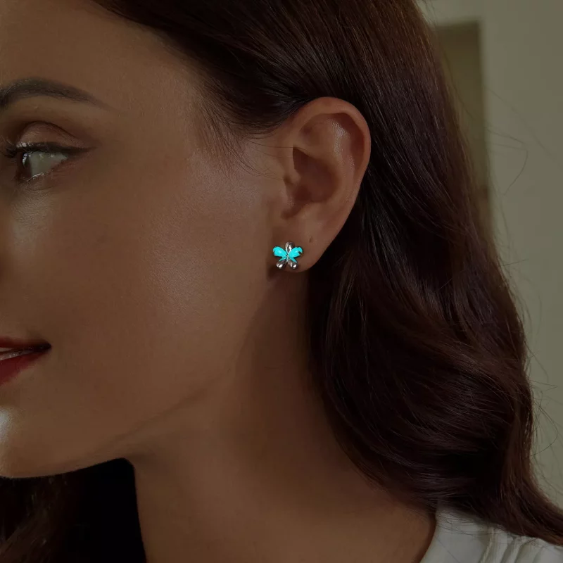 (imagen para) Pendientes de flores luminosas estilo PANDORA - SCE1714 - Ver 5