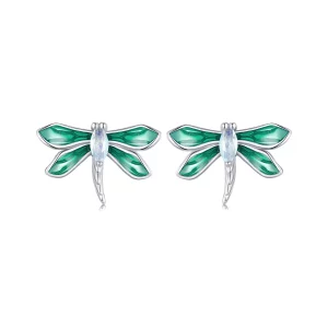 Pendientes de libélula estilo PANDORA - BSE988 (imagen para) Pendientes de libélula estilo PANDORA - BSE988