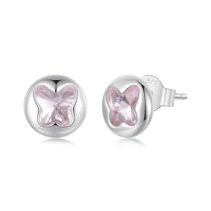 Pendientes de mariposa estilo PANDORA - SCE1730 (imagen para) Pendientes de mariposa estilo PANDORA - SCE1730