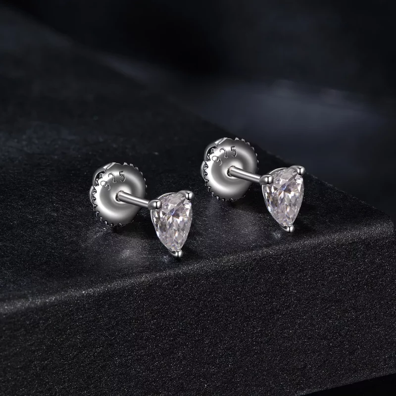 (imagen para) Pendientes de moissanita con forma de gota de agua estilo PANDORA (dos certifica - Ver 2