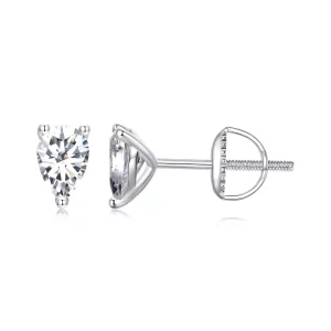 Pendientes de moissanita con forma de gota de agua estilo PANDORA (dos certificados) - MSE049 (imagen para) Pendientes de moissanita con forma de gota de agua estilo PANDORA (dos certificados) - MSE049