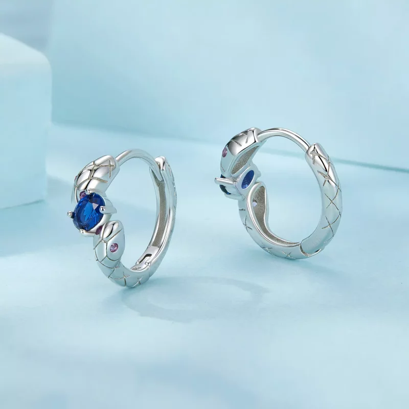 (imagen para) Pendientes de serpiente estilo PANDORA - SCE1732 - Ver 3