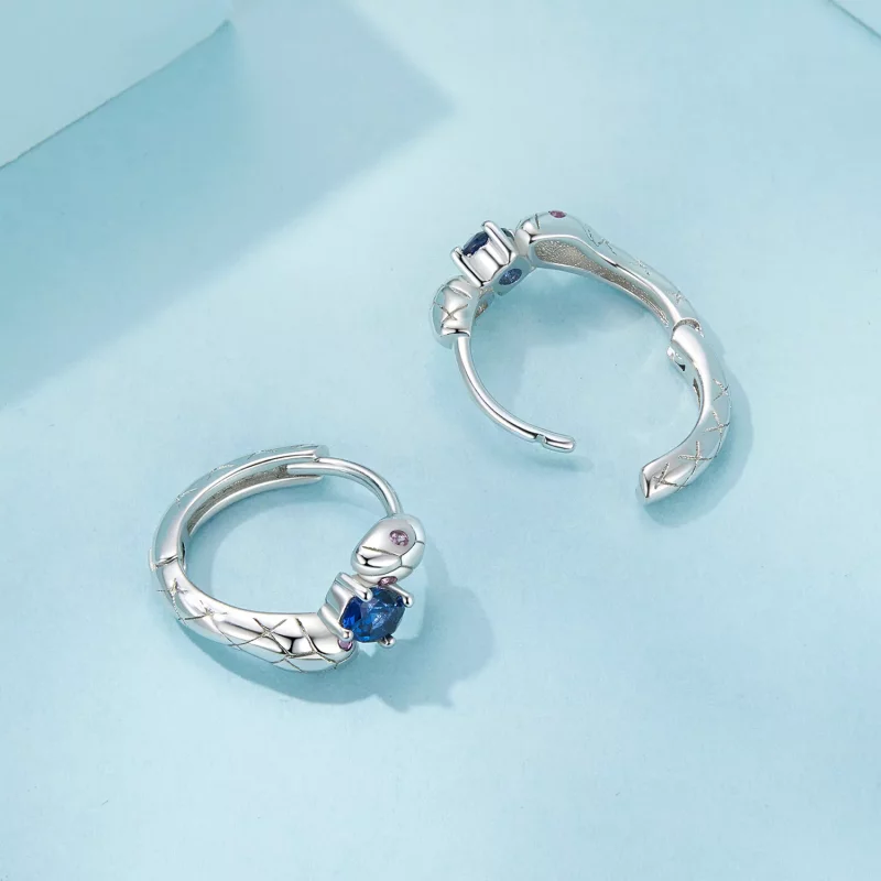 (imagen para) Pendientes de serpiente estilo PANDORA - SCE1732 - Ver 4