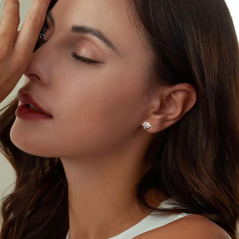 (imagen para) Pendientes estilo PANDORA con corona de princesa y zorro - SCE1708 - Ver 6