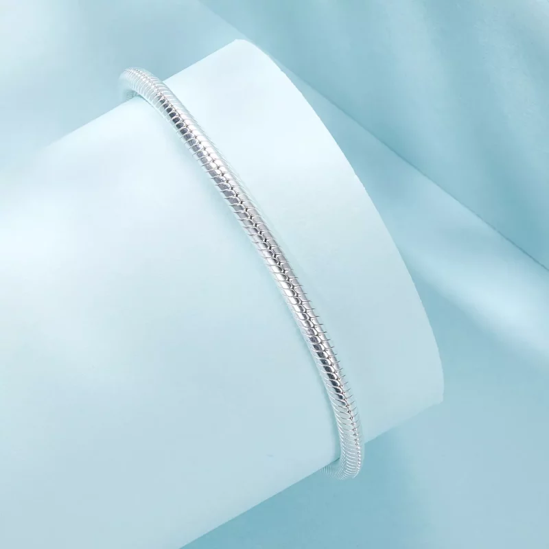 (imagen para) Pulsera básica con hueso de serpiente Forever Love de estilo PANDORA - SCB272 - Ver 2