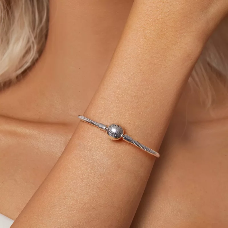 (imagen para) Pulsera básica con hueso de serpiente Forever Love de estilo PANDORA - SCB272 - Ver 7