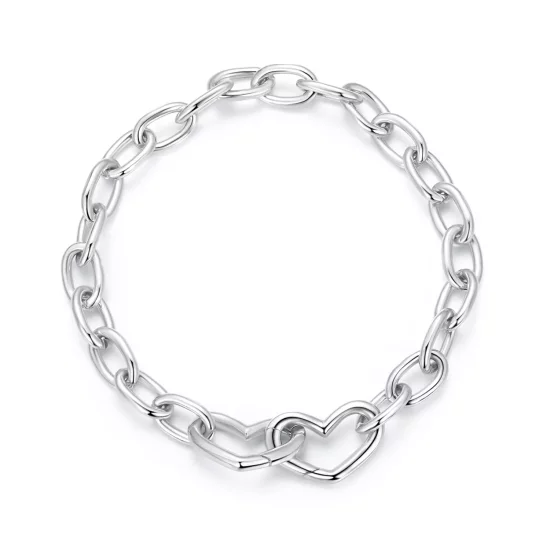 (imagen para) Pulsera de doble corazón estilo PANDORA - BSB172