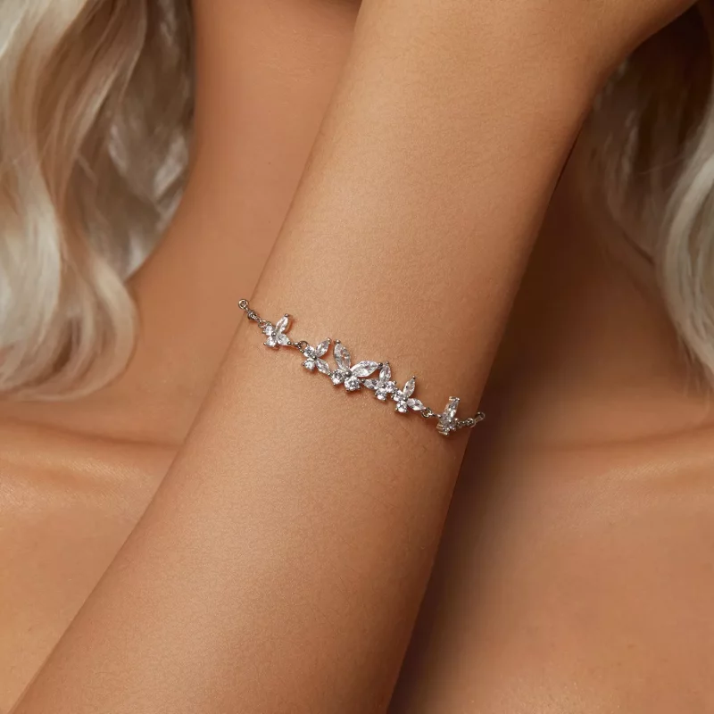 (imagen para) Pulsera estilo PANDORA con mariposas voladoras - BSB162 - Ver 6