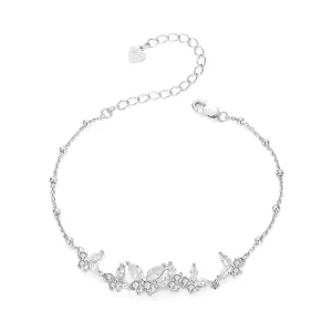 Pulsera estilo PANDORA con mariposas voladoras - BSB162 (imagen para) Pulsera estilo PANDORA con mariposas voladoras - BSB162