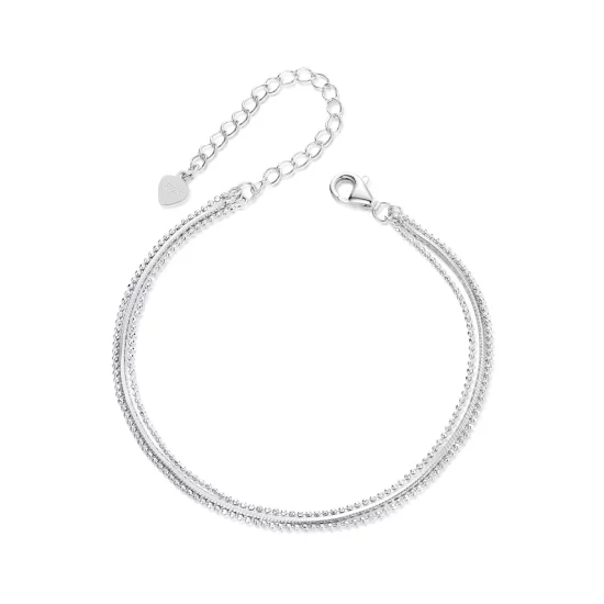 (imagen para) Pulsera sencilla de tres capas estilo PANDORA - BSB164