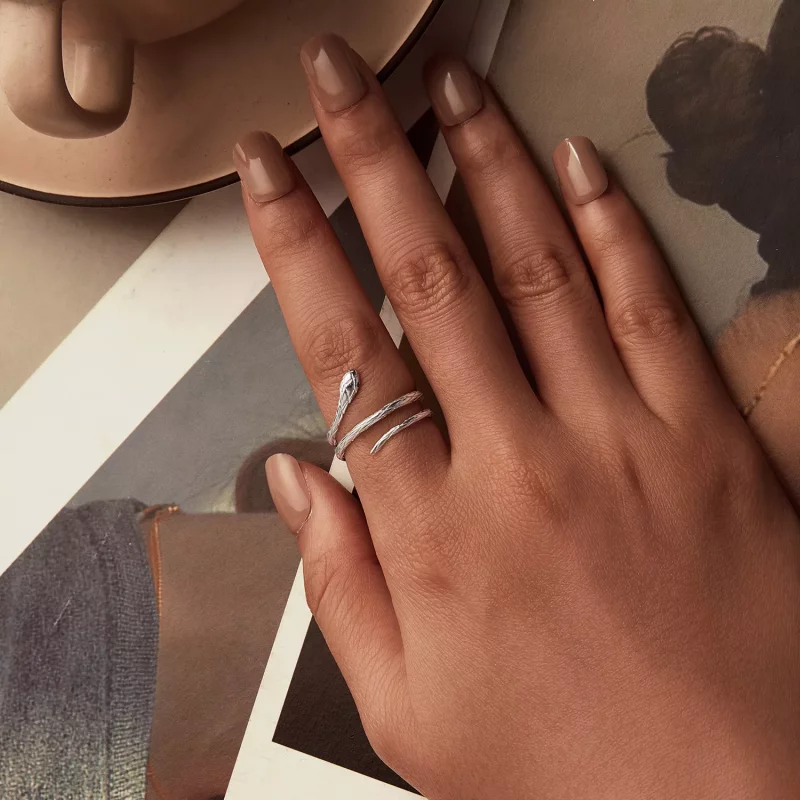 (imagen para) Anillo abierto con serpiente estilo PANDORA - BSR555-E - Ver 4