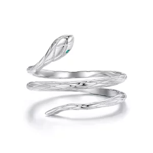Anillo abierto con serpiente estilo PANDORA - BSR555-E (imagen para) Anillo abierto con serpiente estilo PANDORA - BSR555-E