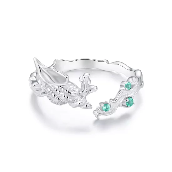 (imagen para) Anillo abierto de concha estilo PANDORA - BSR554-E