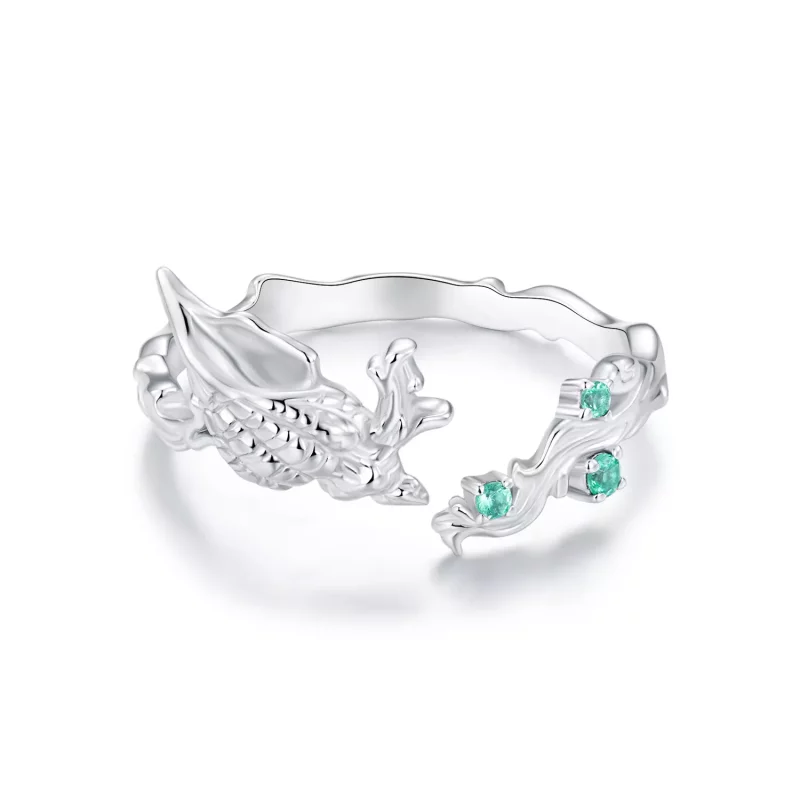 (imagen para) Anillo abierto de concha estilo PANDORA - BSR554-E