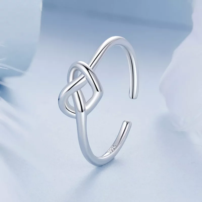 (imagen para) Anillo abierto de corazón enredado estilo PANDORA - BSR565-E - Ver 2