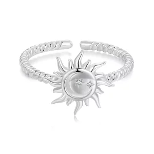 Anillo abierto estilo PANDORA Sol y Luna - SCR1038-E (imagen para) Anillo abierto estilo PANDORA Sol y Luna - SCR1038-E