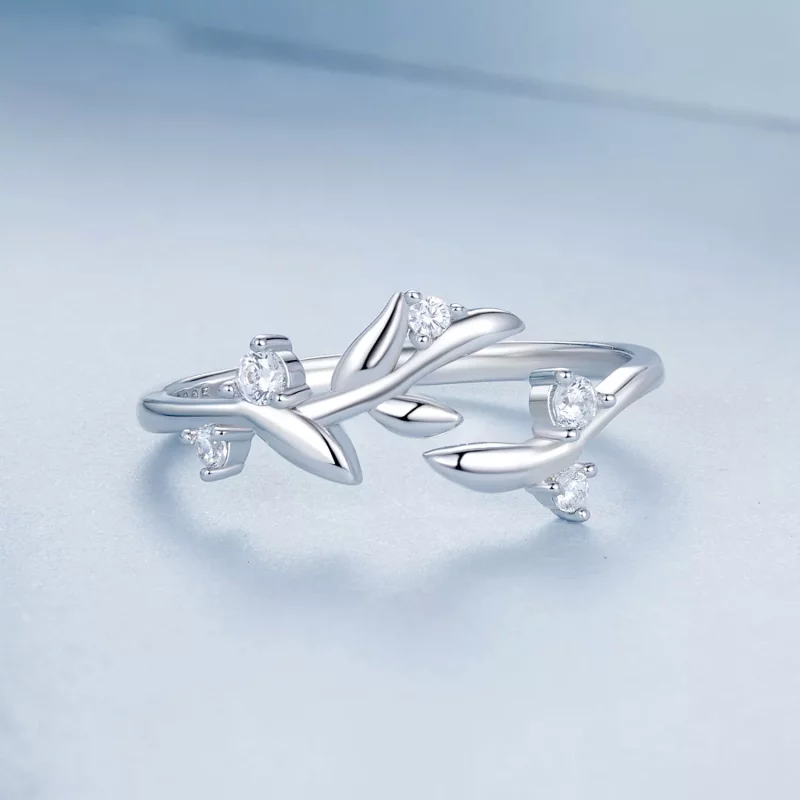(imagen para) Anillo con forma de hoja estilo PANDORA - BSR562-E - Ver 3