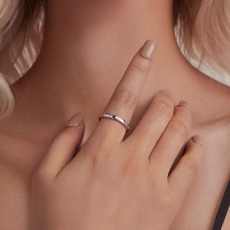 (imagen para) Anillo de bucle infinito con estilo PANDORA Love - BSR561 - Ver 6