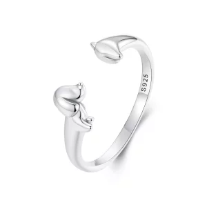 Anillo de perro salchicha en 3D estilo PANDORA - SCR1033-E (imagen para) Anillo de perro salchicha en 3D estilo PANDORA - SCR1033-E