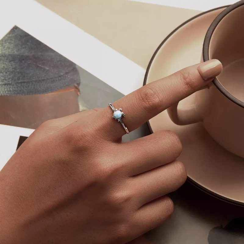 (imagen para) Anillo de tortuga estilo PANDORA - BSR553-E - Ver 5