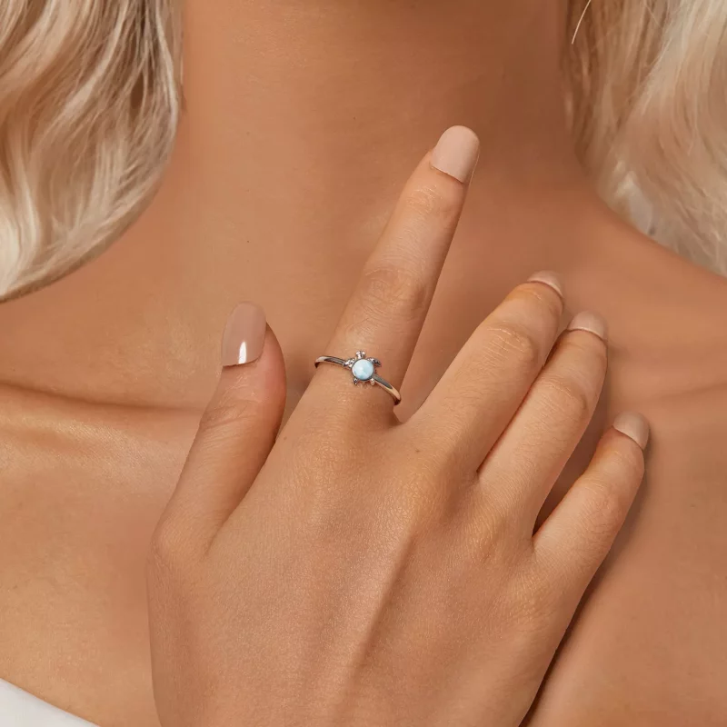 (imagen para) Anillo de tortuga estilo PANDORA - BSR553-E - Ver 6
