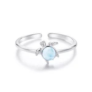 Anillo de tortuga estilo PANDORA - BSR553-E (imagen para) Anillo de tortuga estilo PANDORA - BSR553-E