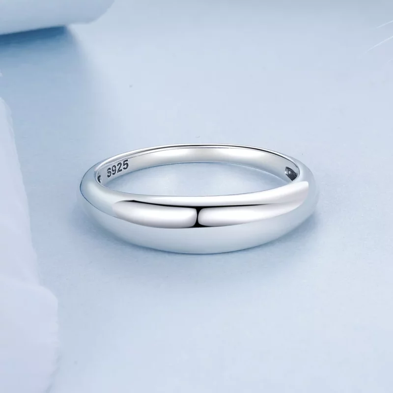 (imagen para) Anillo sencillo liso estilo PANDORA - BSR558 - Ver 3
