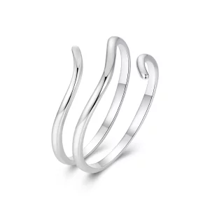 Anillo sencillo multicapa estilo PANDORA - SCR1040-E (imagen para) Anillo sencillo multicapa estilo PANDORA - SCR1040-E