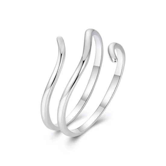 (imagen para) Anillo sencillo multicapa estilo PANDORA - SCR1040-E