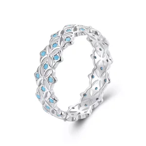 Anillo turquesa estilo PANDORA - BSR556 (imagen para) Anillo turquesa estilo PANDORA - BSR556