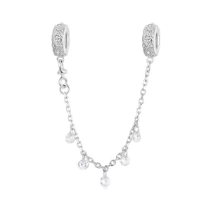 (imagen para) Cadena de seguridad de silicona con relieve estilo PANDORA - BSC1012