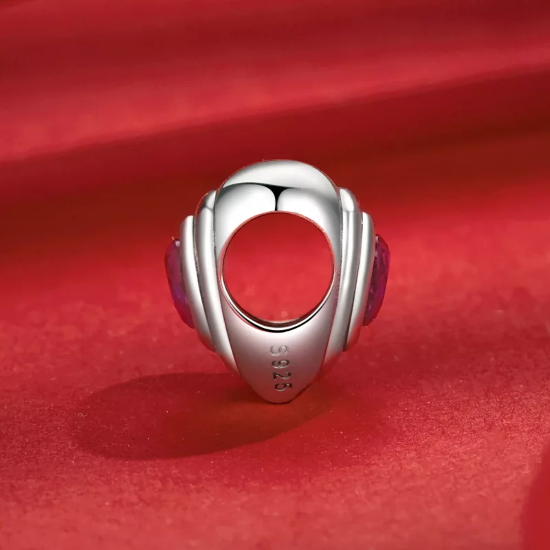 (imagen para) Charm clásico con forma de corazón de amor estilo PANDORA - SCC2776 - Ver 3