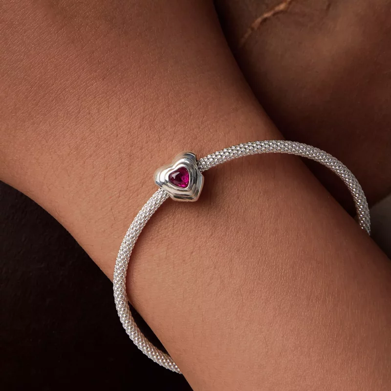 (imagen para) Charm clásico con forma de corazón de amor estilo PANDORA - SCC2776 - Ver 7