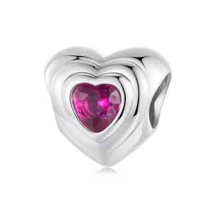Charm clásico con forma de corazón de amor estilo PANDORA - SCC2776 (imagen para) Charm clásico con forma de corazón de amor estilo PANDORA - SCC2776