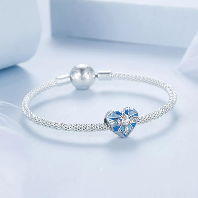 (imagen para) Charm con forma de cruz en forma de corazón estilo PANDORA - BSC1024 - Ver 5