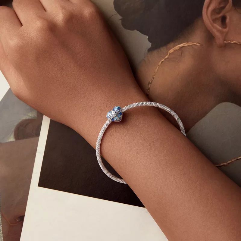(imagen para) Charm con forma de cruz en forma de corazón estilo PANDORA - BSC1024 - Ver 6