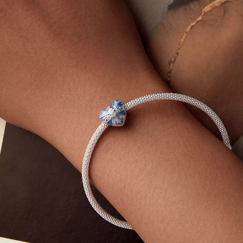 (imagen para) Charm con forma de cruz en forma de corazón estilo PANDORA - BSC1024 - Ver 7