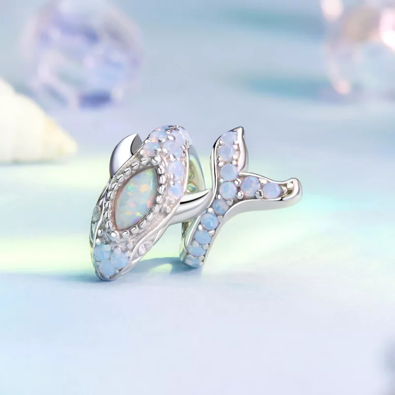 (imagen para) Charm de ballena azul estilo PANDORA - BSC1015 - Ver 2