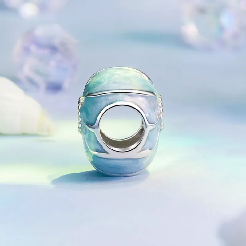 (imagen para) Charm de caracola azul estilo PANDORA - BSC1018 - Ver 3