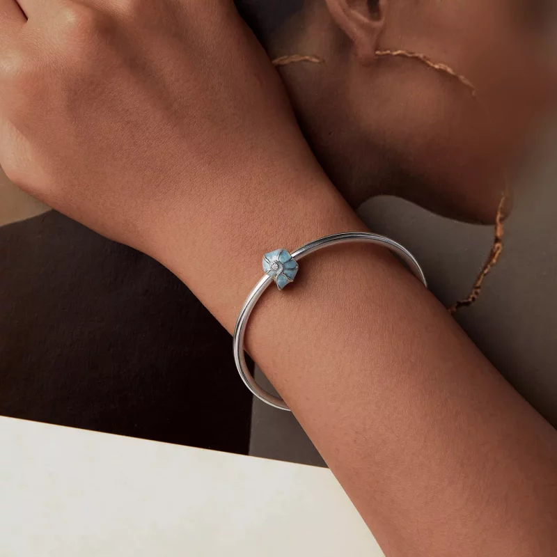 (imagen para) Charm de caracola azul estilo PANDORA - BSC1018 - Ver 6