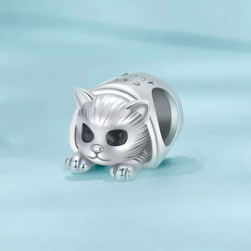 (imagen para) Charm de casa acogedora con forma de gato estilo PANDORA - SCC2797 - Ver 2
