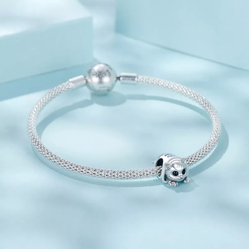 (imagen para) Charm de casa acogedora con forma de gato estilo PANDORA - SCC2797 - Ver 5