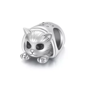 Charm de casa acogedora con forma de gato estilo PANDORA - SCC2797 (imagen para) Charm de casa acogedora con forma de gato estilo PANDORA - SCC2797